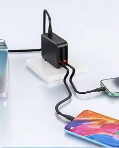 Cargador Gan de 35W con cable retráctil incorporado, cargador de pared PD3.0 <span class=keywords><strong>para</strong></span> <span class=keywords><strong>iPhone</strong></span>, iPad, Macbook y portátil, certificado PSE & U'L, de 1/2" - Product Image 4