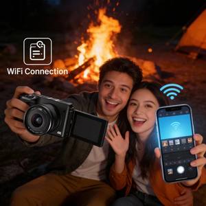 Caméra de haute qualité avec zoom optique 10x, 4K, 64MP, mise au point automatique, fonction <span class=keywords><strong>webcam</strong></span> WiFi, enregistreur vidéo numérique pour YouTube, caméra de vlogging - Product Image 5