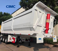 CIMC LINYU 4 essieux arrière benne Semi remorque 40-100 tonnes Cargo camion à benne basculante remorque en forme de U à vendre
