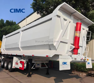 CIMC LINYU 4 aks arka damperli yarı römork 40-100 Ton kargo DAMPERLİ KAMYON damperli römork u-şekil damperli römork satılık - Product Image 3