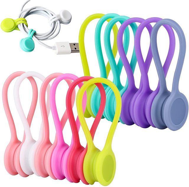 Wire Organizer Multifunction Foldable Headphone Winder Magnet 10.5cm 19cm Reusable Opp Bag Tidy Storage 100pcs Multiple Colors