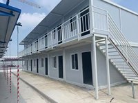 Dormitorio Modular Prefabricado para Trabajadores, Plegable, Desmontable, de Despliegue Rápido, para Campamentos de Refugio, con Estructura Galvanizada