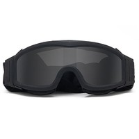 Lunettes de sécurité tactiques balistiques UV400 avec protection anti-buée, accessoire d'entraînement de chasse en extérieur, couleur beige, durables