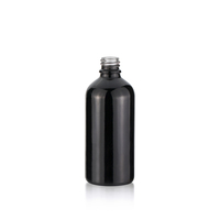Botol Penitis Bambu Kaca Buram, 5Ml 15Ml 20Ml 30Ml 50Ml 60Ml 100Ml Tutup Bambu Botol Minyak Esensial Matte Hitam