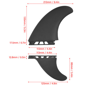 Ensemble de 3 ailerons de <span class=keywords><strong>surf</strong></span> flexibles, stables, légers et durables en PVC pour planches de <span class=keywords><strong>surf</strong></span> gonflables et longboards - Product Image 2