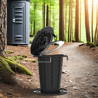 Toilettes portables rétractables, bassins de voyage réglables en hauteur pour adultes et enfants, poubelles pliables pour le camping et la randonnée