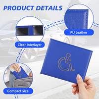 Porte-badge de voiture en PVC avec logo personnalisé, badge britannique pour personnes handicapées, accessoire de voyage RFID, étanche, motif vierge