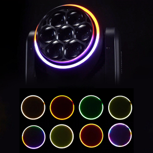 DMX 미니 7x40W 꿀벌 눈 픽셀 무대 라이트 스트립 7x40 RGBW LED 줌 빔 워시 이동 헤드 B 눈 미니 740 링 원 헤일로 효과 - Product Image 4