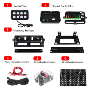 8 כנופיות אוניברסלי הוביל לוח מתג 12v אור on-off שליטה ממסר מערכת רזה רזה ממסר אלקטרוני מערכת עבור קרוואן הסירה suv - Product Image 3