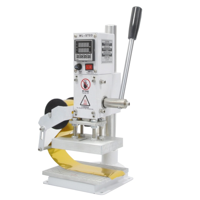 Handmade Custom Embossing Manual Leather Paper Wood Machine Heat Press Machine Letters Hot Foil Stamping Machine