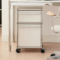 Meuble de rangement mobile à roulettes, design moderne, en métal, table d'appoint pour salon, chambre, bureau à domicile