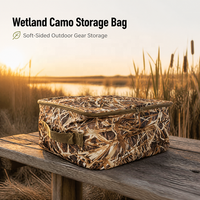 Sac de rangement pour leurres de canard camouflage avec poignée de transport, design en polyester avec fermeture éclair pour abri de chasse