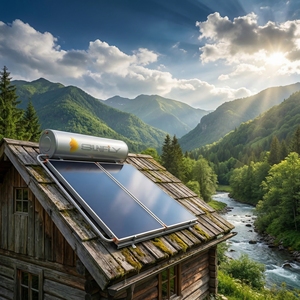 Kit complet de chauffe-eau <span class=keywords><strong>solaire</strong></span>, réservoir pressurisé de 200 L, booster électrique, panneaux solaires haute performance, chauffe-eau <span class=keywords><strong>solaire</strong></span> - Product Image 1