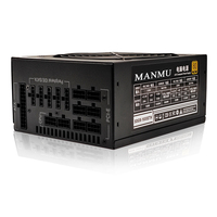 Stokta MANMU 80 Gold Tam Modüler ATX Masaüstü Bilgisayar Güç Kaynağı 750 Watt Oyun Bilgisayarı İçin