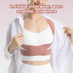 Ceinture <span class=keywords><strong>de</strong></span> maintien dorsale réglable, légère et respirante avec fermeture auto-agrippante pour la correction <span class=keywords><strong>de</strong></span> la posture et <span class=keywords><strong>le</strong></span> soulagement <span class=keywords><strong>de</strong></span> la cyphose - Product Image 5