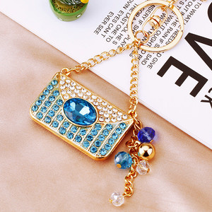 Ins Korean Metal Handbag Shaped <b>Key</b> <b>Ring</b> Hanging Ornaments Silk Screen Printed Women <b>Bag</b> Charm Keychain - Product Image 1