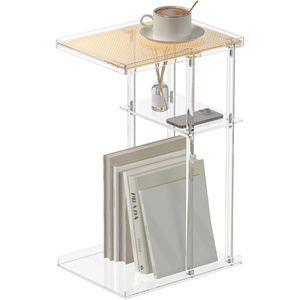 Portaoggetti in vimini acrilico trasparente personalizzato in fabbrica e <span class=keywords><strong>rack</strong></span> di visualizzazione per la memorizzazione di computer, libri e riviste - Product Image 1