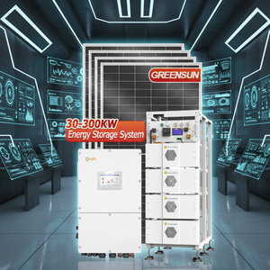 Système solaire hors réseau à silicium monocristallin MPPT, batterie lithium-ion, stockage domestique, 30-300 kW, hybride on-grid/off-grid avec emballage en bois - Product Image 1