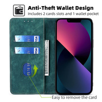 Funda de Cuero para Teléfono, Fundas de Lujo para Móvil 15 14 13 12 11 Pro Max, Antigolpes, Tipo Cartera Larga, para Samsung S24