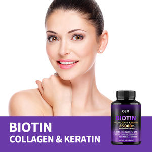 Supporto Private Label crescita dei capelli pelle bellezza forte unghie integratore Vegan biotina capsule per uomini e donne - Product Image 6