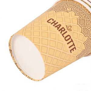 Gobelet à café en papier à double paroi avec couvercle, personnalisé avec logo, jetable, 8oz, 10oz, 12oz, 16oz, 22oz - Product Image 2