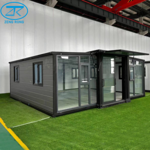 20ft 30ft 40ft prefabbricato pieghevole soggiorno Mini cabina prefabbricata contenitore espandibile casa con 2 camere da letto pronto per <span class=keywords><strong>la</strong></span> spedizione - Product Image 1