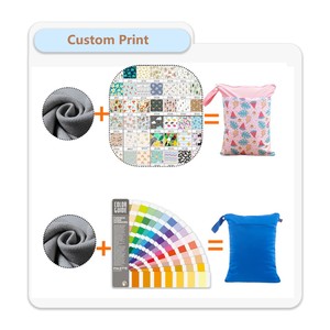 Elinfant Ecological Waterproof Swimwear Swimming Pool Bags Custom Fashion Cloth <strong>Nappy</strong> <strong>Storage</strong> Tote Wet Bag 18*25CM One Zipper - Product Image 5