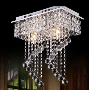 Nuevo diseño moderno pasillo entrada iluminación hotel restaurante forma cuadrada bola de cristal giratoria luces de techo - Product Image 6