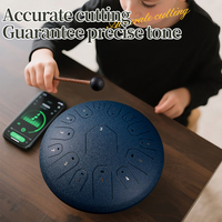 Factory Direct 14 Inch 15-Note Steel Tongue Drum Percussion Instrument Musical Instrument Single Layer Custom Logo Available