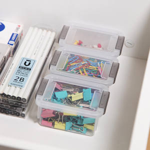 Citylife transparente pequeño organizador de herramientas caja de almacenamiento papel artesanía Keeper plástico foto caso almacenamiento 3 pequeñas cajas de almacenamiento - Product Image 3
