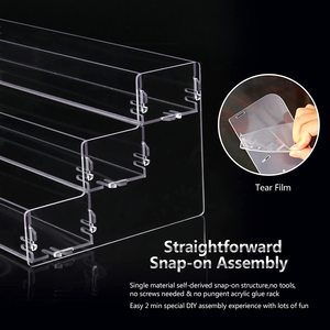 Organizer per occhiali da sole a 4 livelli supporto per occhiali da sole in acrilico organizzatore per smalto per unghie espositore da banco nessun strumento necessario e nessun Acr pungente - Product Image 2