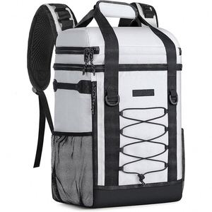 Multifunctional Leakproof <b>Cooler</b> <b>Backpack</b> with Padded Top Handle, Mesh Pocket for Camping BBQ - Product Image 2