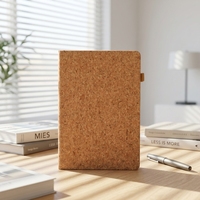 Carnet Magique Liushun en Liège à Couverture Rigide, 96 Feuilles de Papier Ligné, Imprimé UV, Reliure Cousue, Idéal pour l'École, Cadeau, Personnalisation LOGO