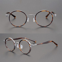 Monture de lunettes ronde en titane pur Shenzhen Mazzucchelli Acettae, design japonais unisexe