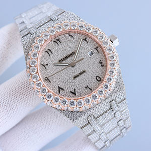 Orologio Automatico Meccanico di Lusso con Diamanti per Uomo, Hip Hop, Moissanite VVS, Cinturino in Acciaio Inox, Cristallo Zaffiro, Movimento ETA, 100 Bar - Product Image 6