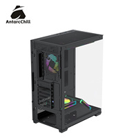 Boîtier panoramique AntarcChill Black Full Tower à double compartiment E-ATX ATX MATX ITX 240mm AIO USB 3.0 OEM Factory