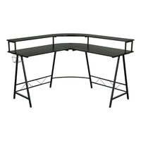 Grand bureau ergonomique moderne personnalisé en forme de L Led RVB pour écriture de jeu de course PC Table d'ordinateur