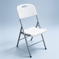 Table et chaises pliantes classiques en bambou blanc pour événements, mobilier de jardin extérieur en plastique pour événements