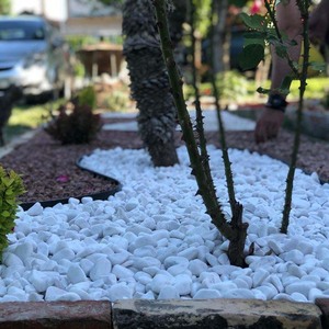 Décoration de jardin en galets de pierre de neige blanche - Product Image 2