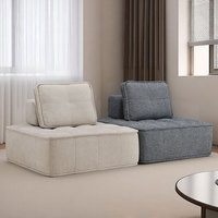 Sofá modular expandible, Sección de apartamento, sofá de compresión, moldeador de tela, sofá Foram de resorte, sofá comprimido al vacío