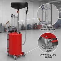 Extracteur d'huile professionnel 80L à commande pneumatique certifié CE avec sondes d'aspiration pour l'entretien d'atelier