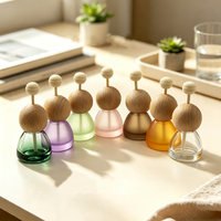 Flacon diffuseur de luxe en verre dépoli de 8 ml, vide, pour parfums et huiles essentielles d'aromathérapie