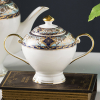 Tasse à café en porcelaine fine britannique de luxe avec bordure dorée, tasse à thé en céramique personnalisée, mug, fournitures pour restaurants et cafés, décoration intérieure, fourniture d'usine