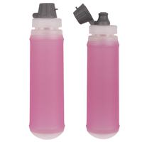 Bouteille d'eau à fond rond de 500 ml (17 fl oz), sans BPA, bouteilles de course à pied à compression, gourde souple en TPU, gourde d'hydratation pliable