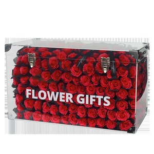 Fornitura Diretta dalla Fabbrica: Valigia in Acrilico Impermeabile Oversize con Rose di Sapone per Regali di Capodanno, San Valentino, Natale e Compleanno - Product Image 1