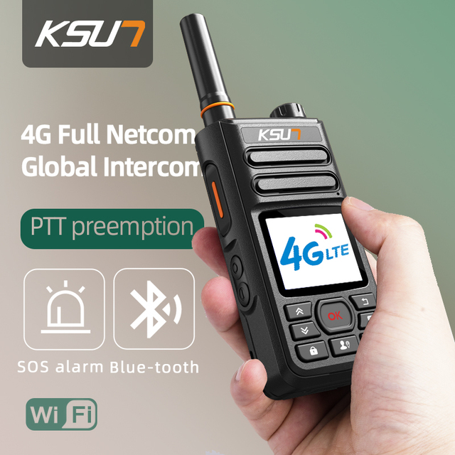 KUSN ZL10 WIFI Blue-tooth Android 8.1 Global Talking 4g Poc Lte Walkie Talkie Runs on Zello Walkiefleet Gxinpoc