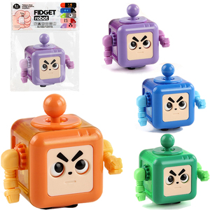 Hot Selling Funny Big Eyes Robot <strong>Fidget</strong> <strong>Cube</strong> 6-Sided Playable Sensory Stress Relief Toy Magic Plastic Jouets Pour Enfants - Product Image 2