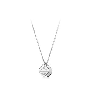 <span class=keywords><strong>Collier</strong></span> classique en chaîne de bambou avec pendentif en pierre naturelle en forme de double cœur, <span class=keywords><strong>collier</strong></span> de mode pour la famille, sortie d'usine - Product Image 6