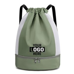 Custom Image & Brand Pretty Arts Unisex <b>Drawstring</b> Bag, Lightweight Waterproof Gym <b>Backpack</b> with Soft Handle for Outdoor - Product Image 1
