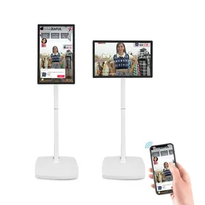 Monitor de tela sensível ao toque para smart tv, smart tv portátil para jogos domésticos e comerciais, 21.5 24 27 polegadas, standby, para android